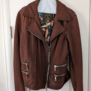 Leonardo da Vinci Vera Pelle Women's Leather Jacket Size IT 48/US 12